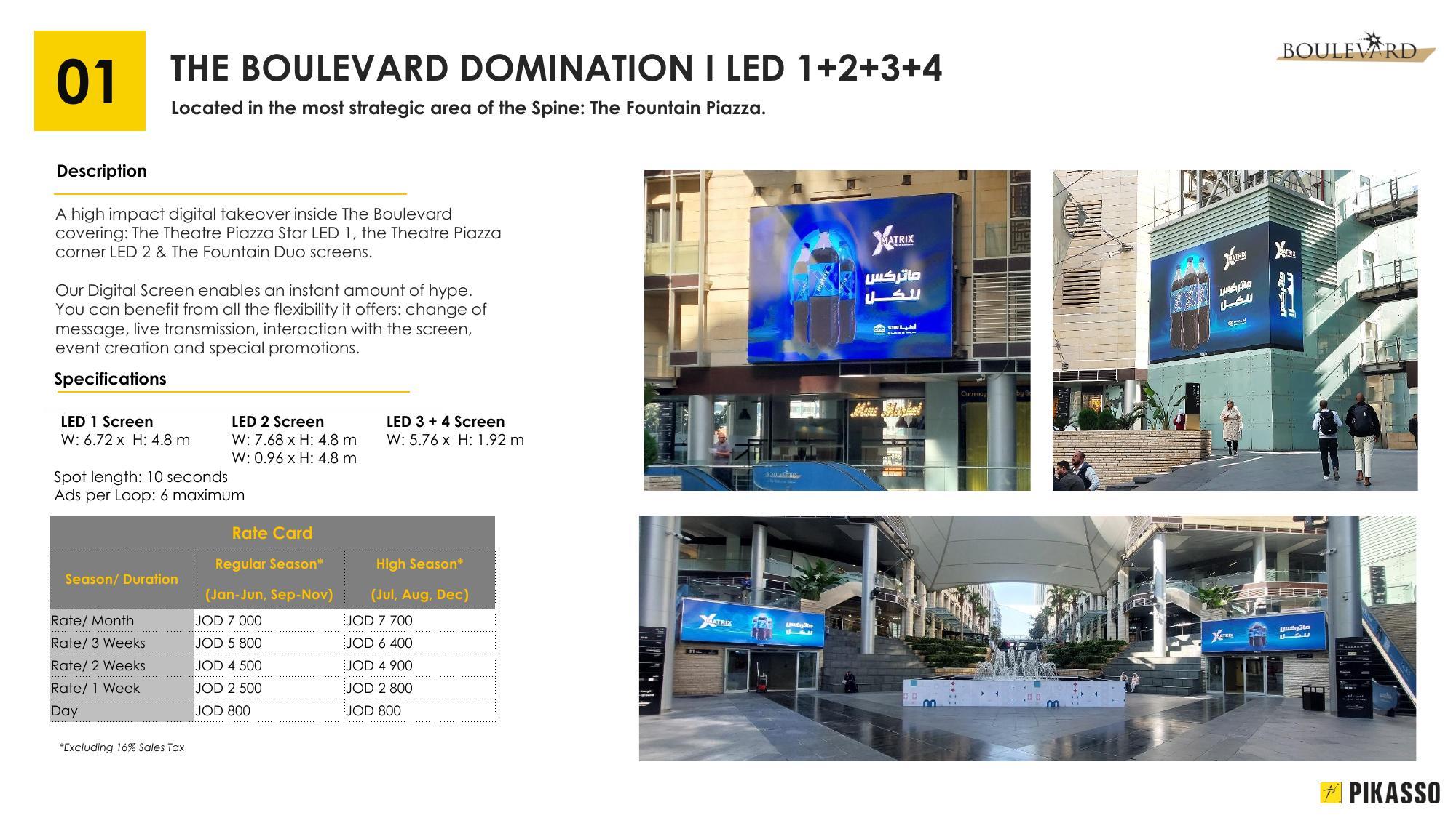 The Boulevard Fountain Duo LED 3 + 4