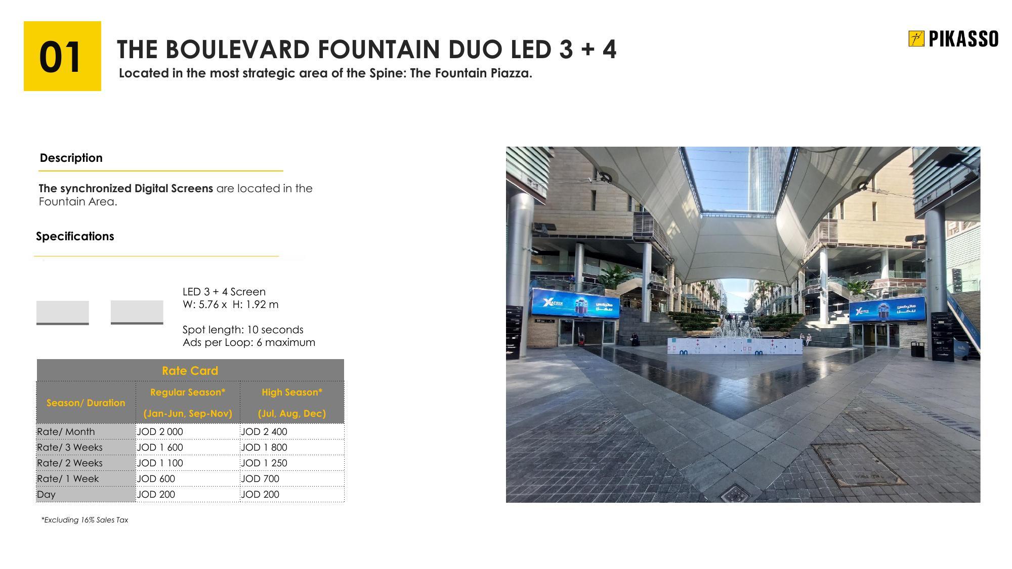 The Boulevard Corner of Theatre Piazza LED 2