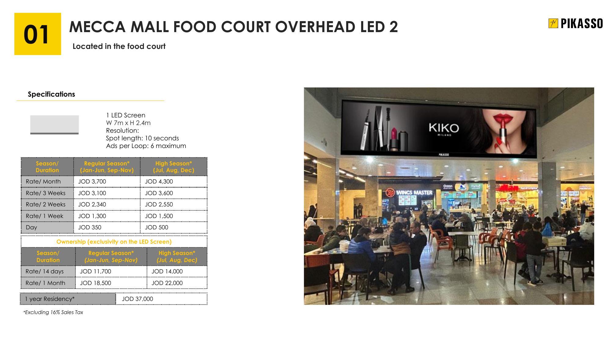 Mecca Mall Food Court Overhead LED 2